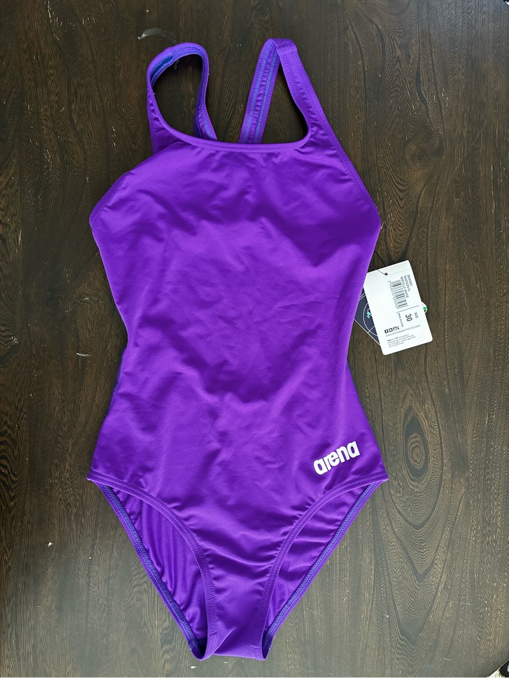 Madison Purple Swim Suit with Racerback
